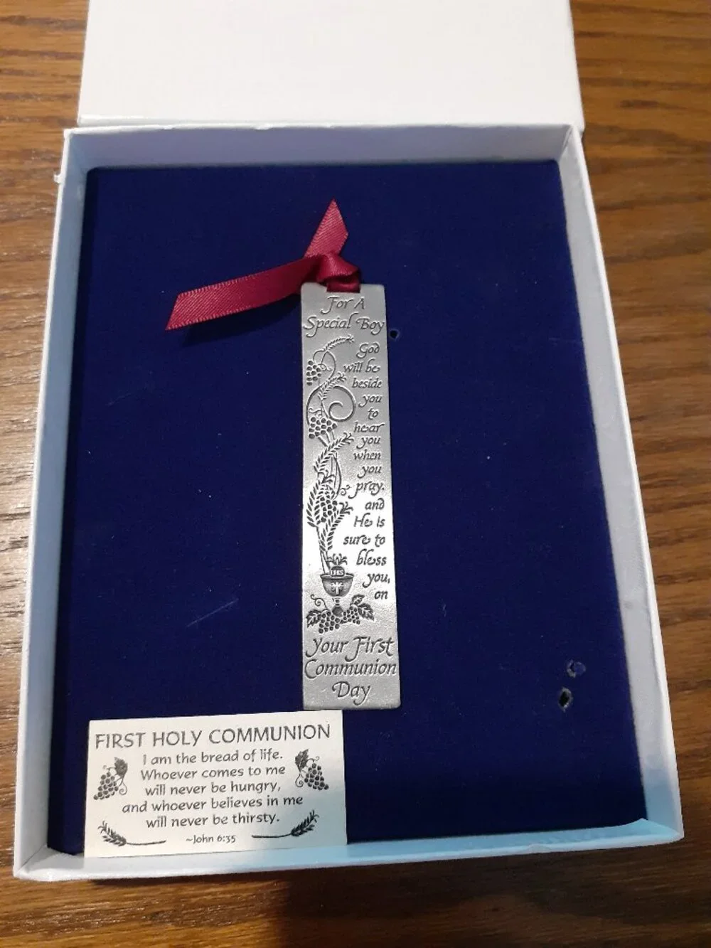 First Holy Communion Pewter Bookmark - Special Boy